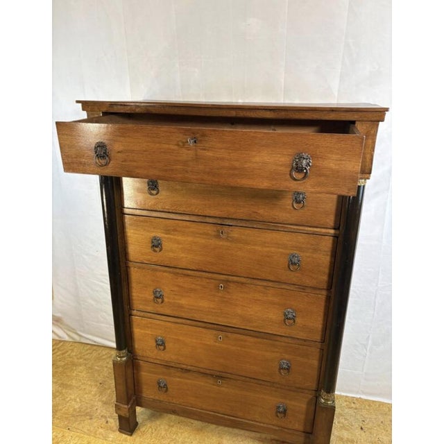 Antique Dutch Empire Oak Chiffonier Chest of Drawers, 1820s For Sale - Image 11 of 18