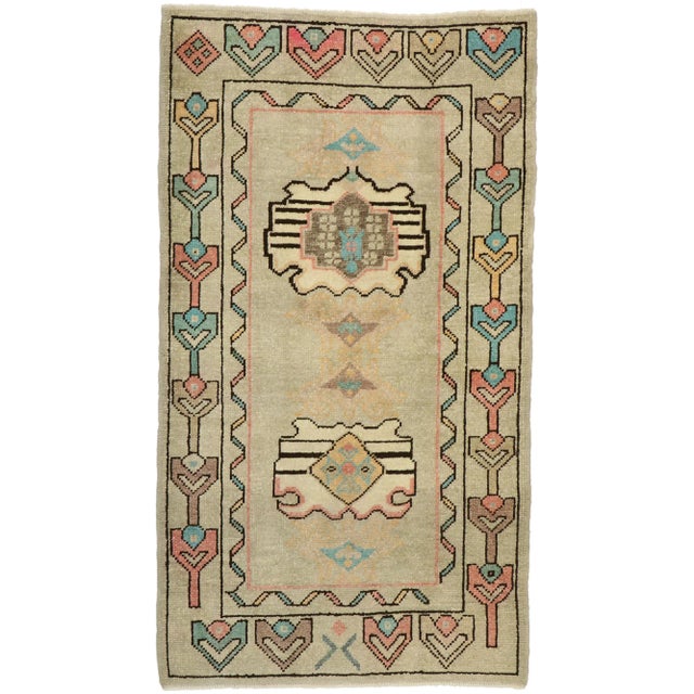 Vintage Turkish Oushak Rug - 03'01 X 05'06 For Sale - Image 11 of 11