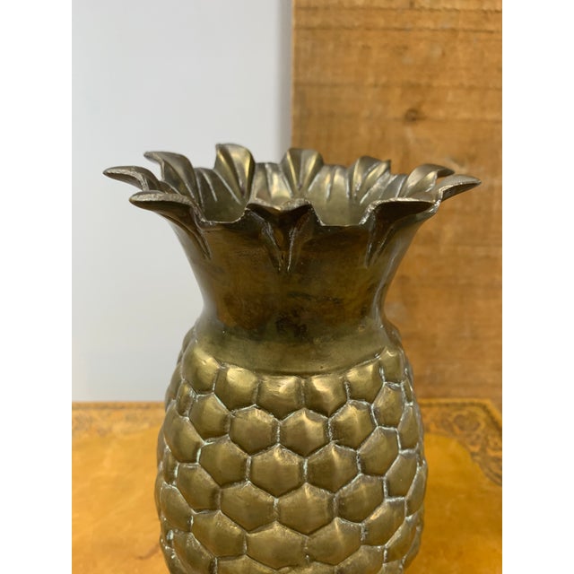 Vintage Brass Pineapple Vase