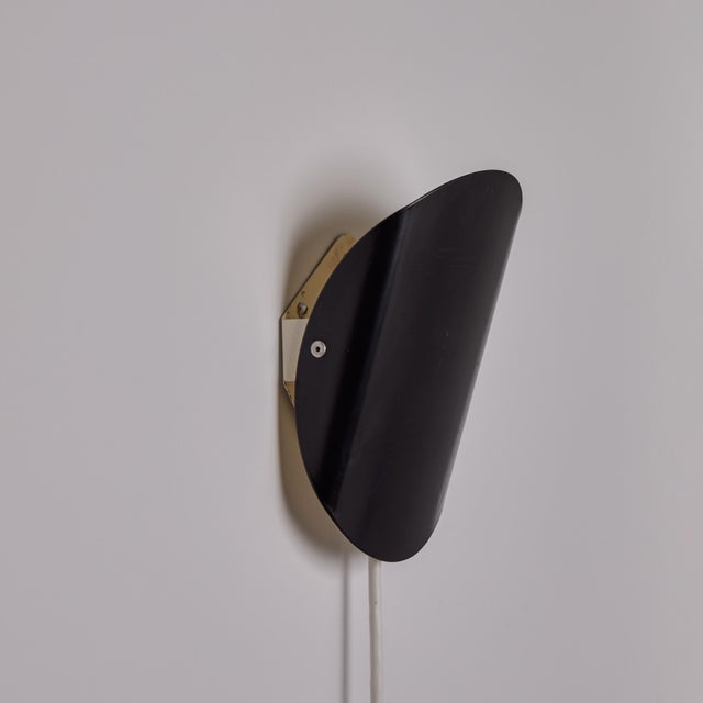 1960s Bent Karlby Model 23.3010 Black & White Adjustable Plug-in Wall Lamp for Lyfa For Sale - Image 9 of 18