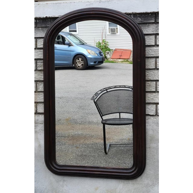 Brown 19th Century American Victorian Walnut Wall Mirror Restored With New Mirror For Sale - Image 8 of 13