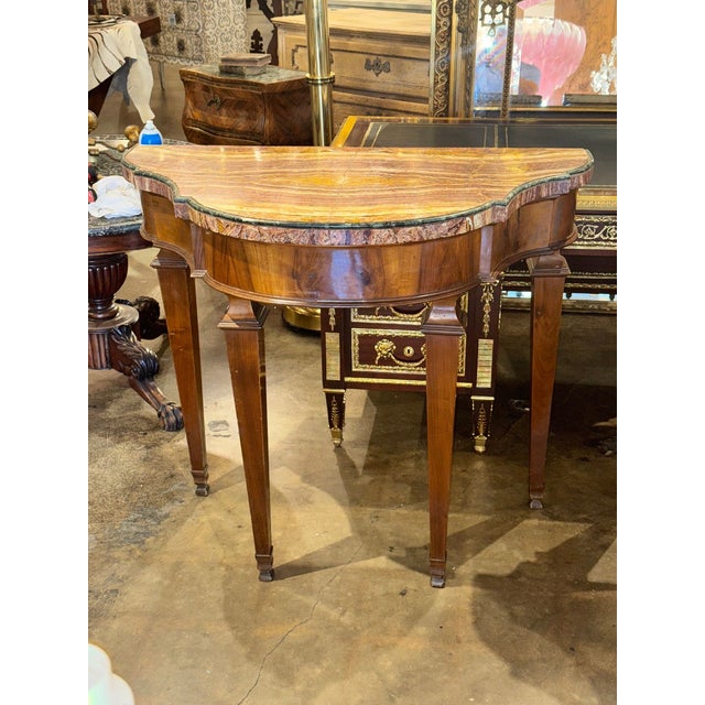 Pair of 18th C. Italian Tuscan Walnut Consoles For Sale In Dallas - Image 6 of 7