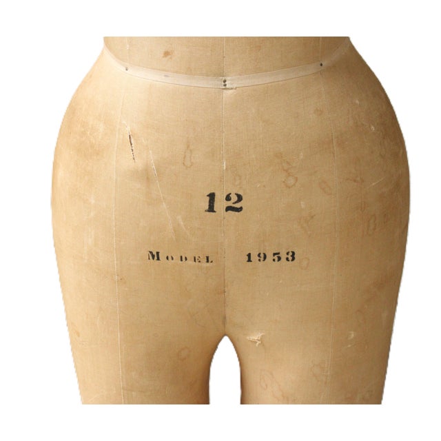 Wood 1953 Hallmarked Bauman Dress Form/New York For Sale - Image 7 of 9