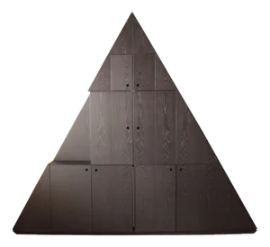 Triangular Sideboard by Ferdinando Meccani for Meccani Arredamenti, 1970