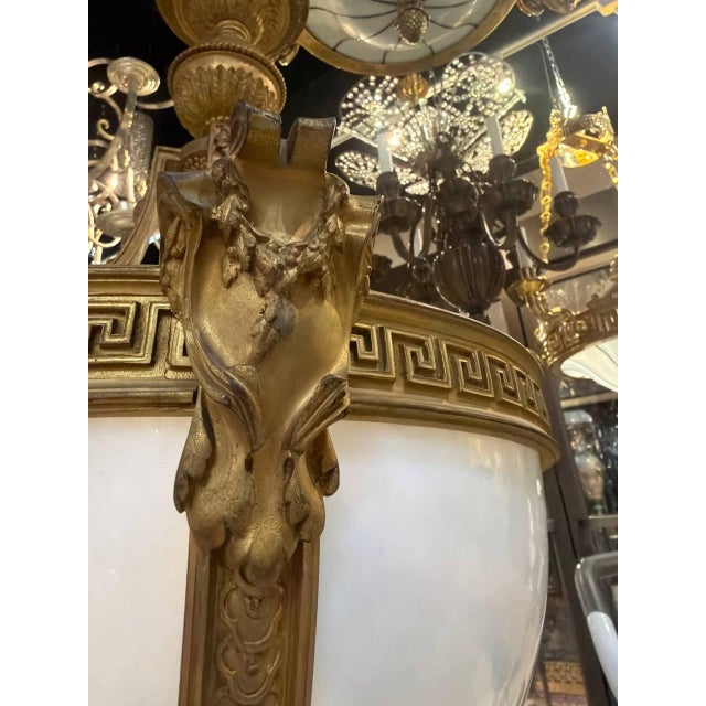 Late 19th Century Caldwell Bronze and Glass Light Fixture For Sale In New York - Image 6 of 10