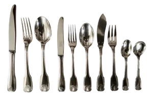 Vintage Silver Plate Flatware Cutlery Set from Orfèvrerie Francois Frionet, 1959, Set of 80