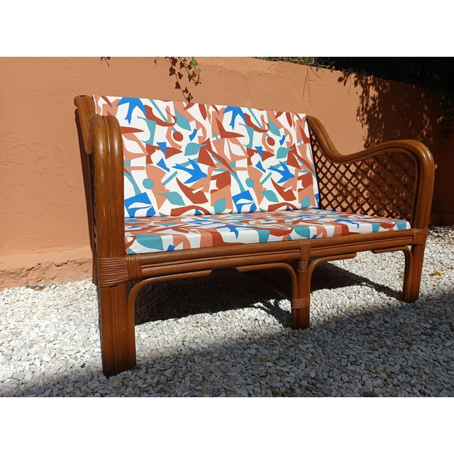 Vintage Rattan Sofa, 1970s For Sale - Image 6 of 12