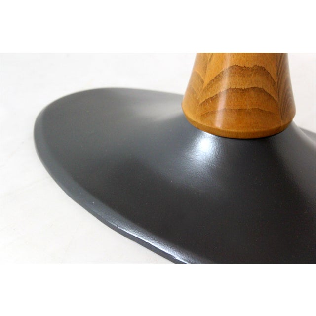 Wood Mid-Century Modern Oval Ash Tulip Coffee Table from Drevotvar Jablonné Nad Orlicí, 1960s For Sale - Image 7 of 13