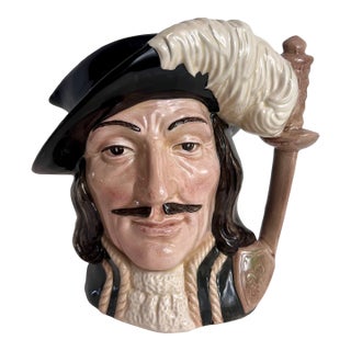 Vintage Royal Doulton Large Athos Three Musketeers Figural Toby Mug, England For Sale