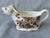 Sweet vintage white and brown floral transfer ware, ironstone cow pitcher, creamer. Made by Royal Crownford, in the United...