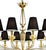 Murano Modern Linear “Transparent” and Gold-Leaf Murano Glass Chandelier For Sale - Image 4 of 5