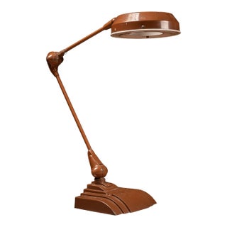 1940s Art Deco "Flexo" Industrial Fluorescent Magnifier Task Lamp For Sale