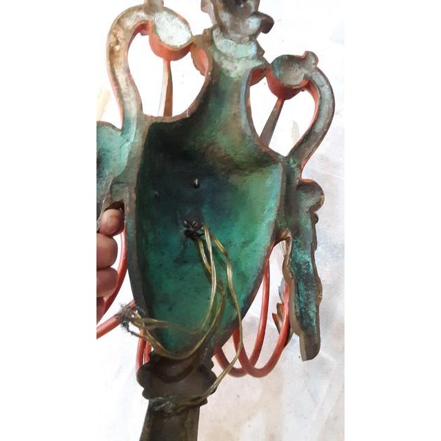 19thc Monumental French Louis XVI - XVI Transitional Bronze Wall Sconces a - Pair For Sale - Image 9 of 11
