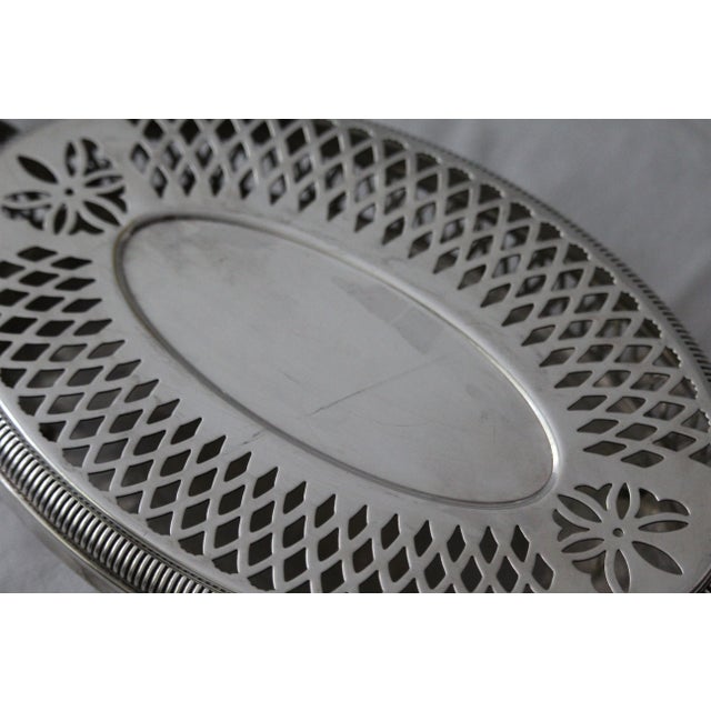 Oval Silver Chafing Dish with Handles For Sale - Image 16 of 18