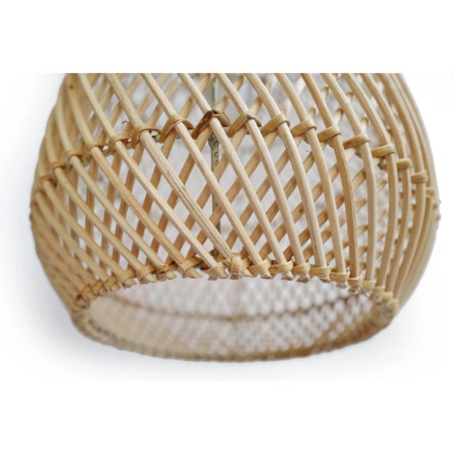 Raw Rattan Bottle Pendant Light Small For Sale - Image 4 of 9