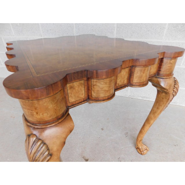Maitland - Smith Maitland Smith Chippendale Style Accent Table 30"w For Sale - Image 4 of 12