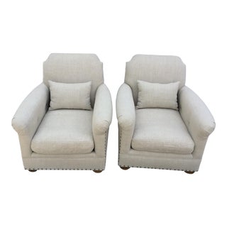 Restoration Hardware Club Chairs - a Pair For Sale