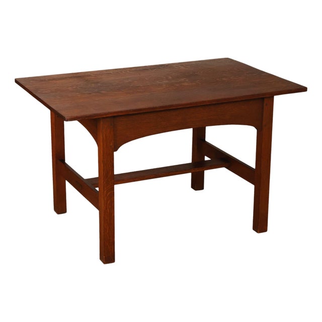 Antique L. & J.G. Stickley Mission Oak Library Table For Sale