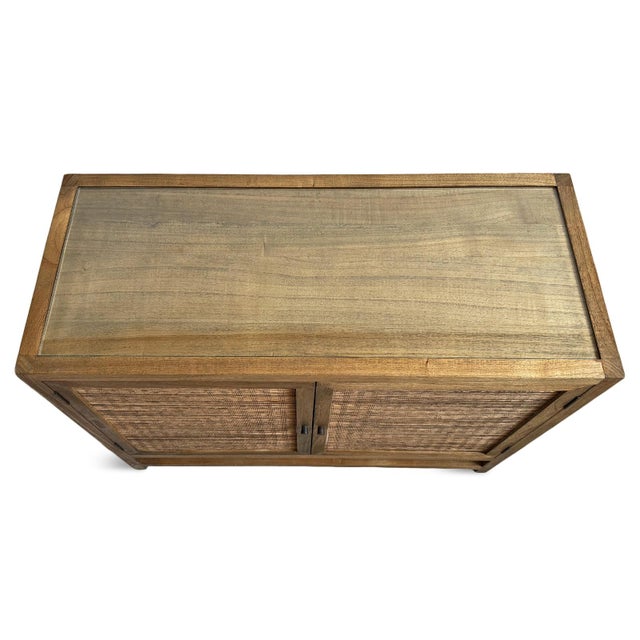 2020s Coconut Rattan Two-Door Sideboard Credenza For Sale - Image 5 of 14