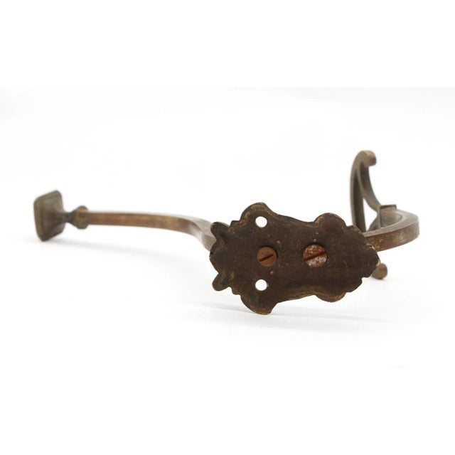Mid 20th Century European Bronze Vintage Wall Hook For Sale - Image 6 of 6