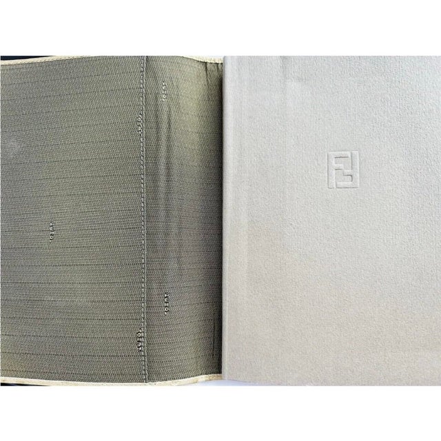 1990s Vintage 90s Fendi Vini Wine Tasting Notes Journal Gold Notebook Ostrich Leather For Sale - Image 5 of 12