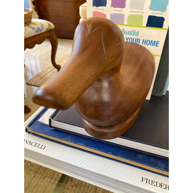 Vintage Wooden Duck Bookends- a Pair For Sale - Image 12 of 12