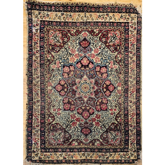 Gorgeously designed with a wonderful color palette Persian Kerman Lavar area rug in a large format floral pattern from the...