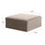 Willow Taupe Performance Velvet Ottoman For Sale - Image 4 of 5