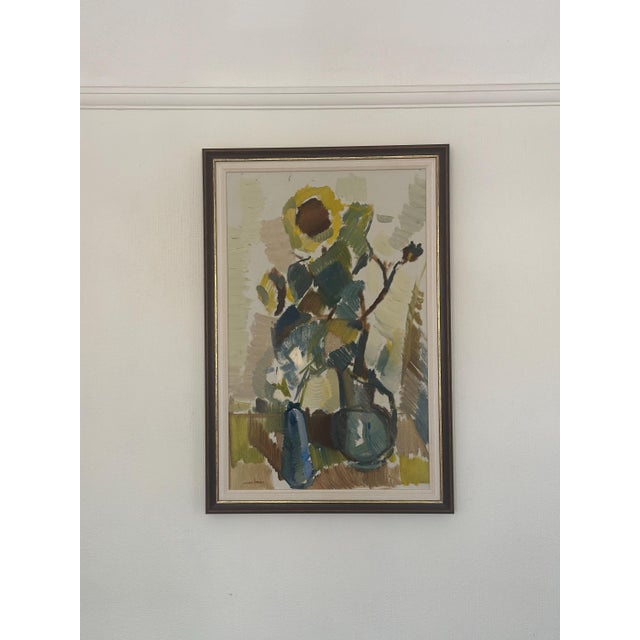 Mid-Century Modern Alex Öberg, Still Rhythm, 1970s, Oil on Canvas, Framed For Sale - Image 3 of 15