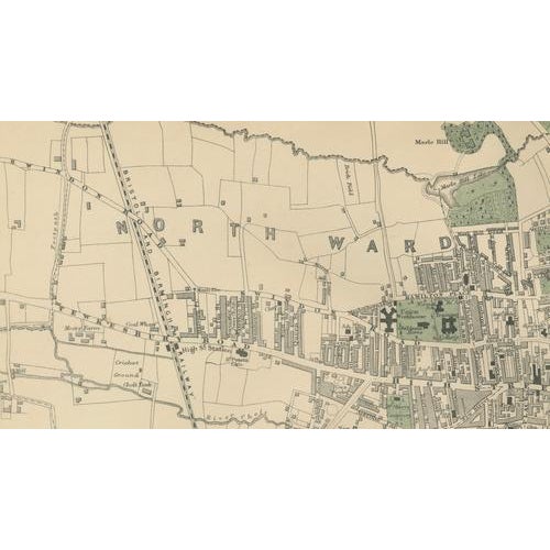 Large Scale Ordnance Atlas Map, 1885 For Sale - Image 10 of 11