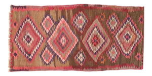 Vintage Tribal Pink Kilim Rug, 5 x 10.7