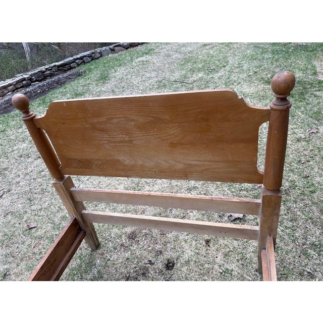 Vintage 1925 Craftsman Cottage Twin Bed Frame - Solid Wood Antique For Sale - Image 4 of 4