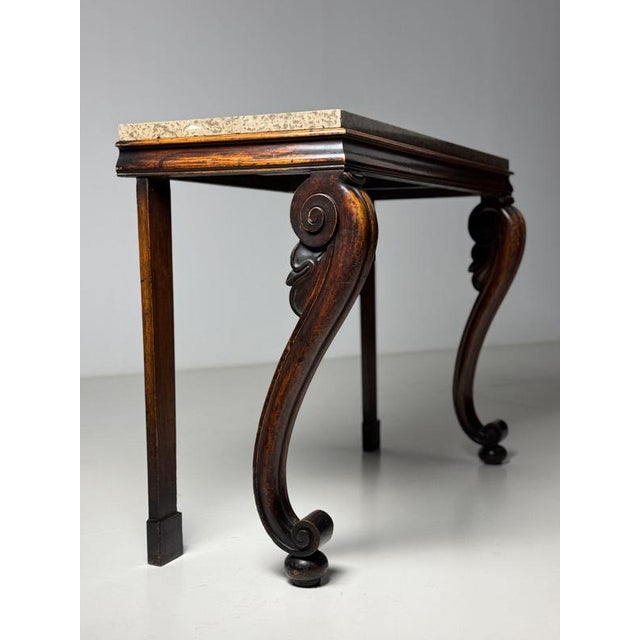 English Console Table with Marble For Sale - Image 10 of 18