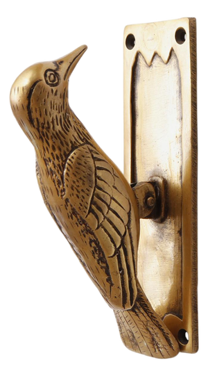 Brass Woodpecker Door Knocker
