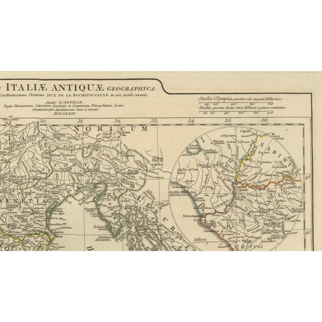 Antique Map of Ancient Italy, 1818 For Sale - Image 17 of 18