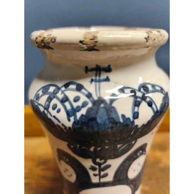 Large 18th Century Italian Ceramic Apothecary Jars, 1760s, Set of 2 For Sale - Image 6 of 18