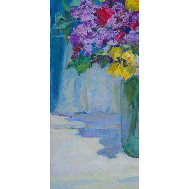 Floral Still Life Painting, Original Soviet Art by Staroselskaya (1970) 115-55 For Sale - Image 4 of 6