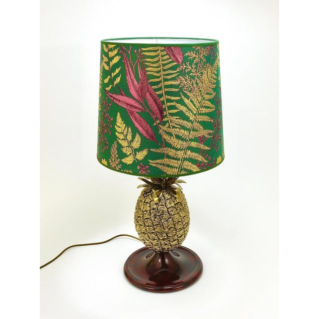 Hollywood Regency Pineapple Brass Table Lamp by Mauro Manetti, Italy, 1970s For Sale - Image 14 of 18