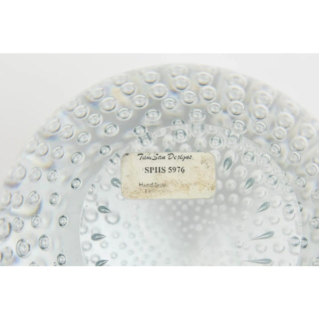 Large Bullecante Bubble Infinity Clear Glass Balls or Bookends Pair Of, 1990's For Sale - Image 10 of 11