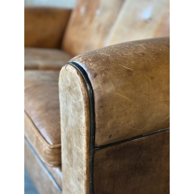Bart Van Bekhoven Art Deco Leather Sofa For Sale - Image 9 of 10