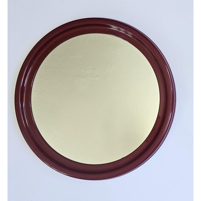 Mid-Century Round Wall Mirror from Syla, France, 1970s For Sale - Image 9 of 12