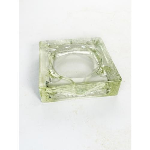 Art Deco Square Ashtray in Saint-Gobain Glass, France, 1940s For Sale - Image 6 of 10