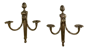 1920's French Empire Silver Sconces