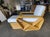 1950s Restored Six-Strand Square Pretzel Rattan Chaise Lounge Chair For Sale - Image 12 of 12