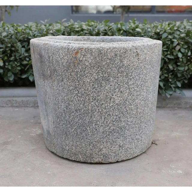 Old Chinese solid granite outdoor pot / planter. Each hand crafted and unique in natural coloring, grain, and...