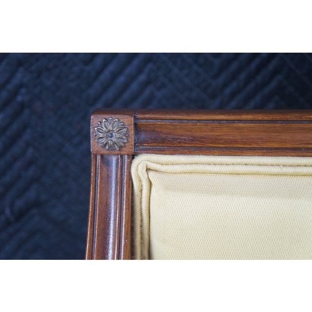 Green Late 20th Century Hickory Chair Co. Louis XVI French Directoire Mahogany Green Fauteuil Armchair For Sale - Image 8 of 12