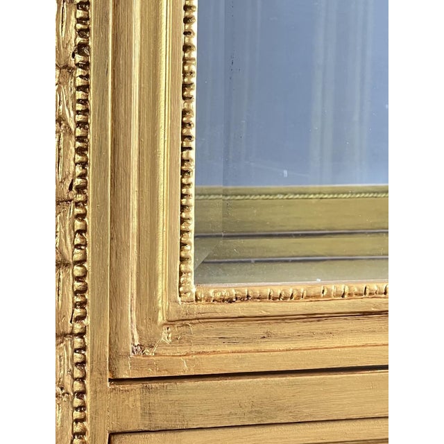 Gold 20th Century Louis XVICarved and Gilded Wooden Display Case For Sale - Image 8 of 11