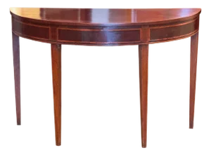 Late 18th Century George III Mahogany Demi-Lune Table