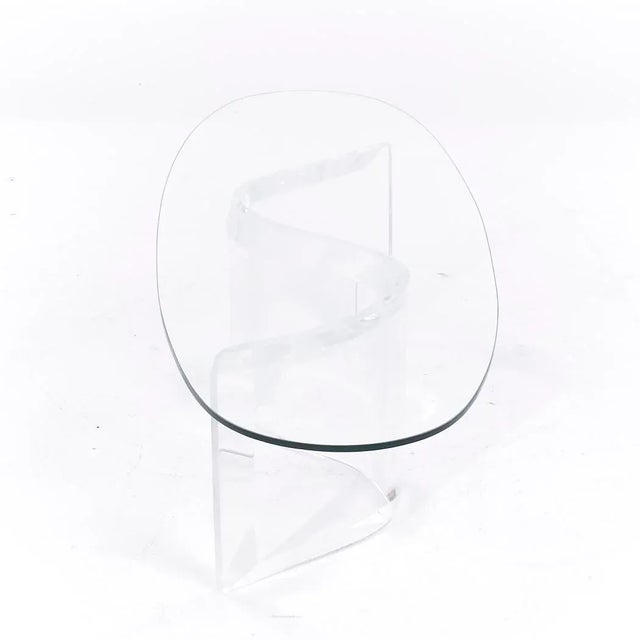 Mid 20th Century Mid Century Lucite Wave Coffee Table For Sale - Image 5 of 9