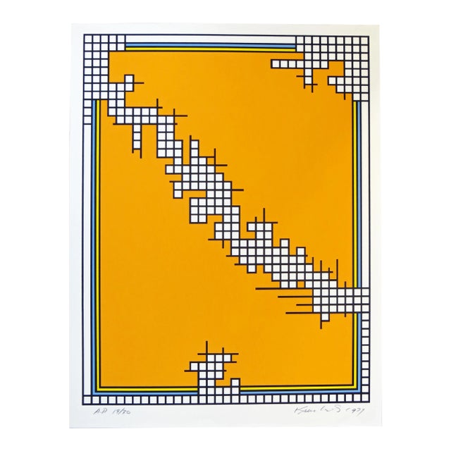 Nicholas Krushenick Serigraph "Untitled (Wire Mill Variant)" For Sale